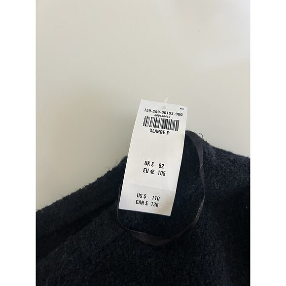 Abercrombie & Fitch Boucle Off The Shoulder Black Maxi Dress Sweater XLP Petite - Picture 11 of 11